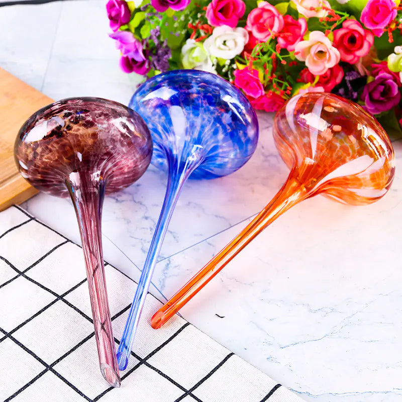 Self-Watering Glass Bulbs with Adjustable Control Valve