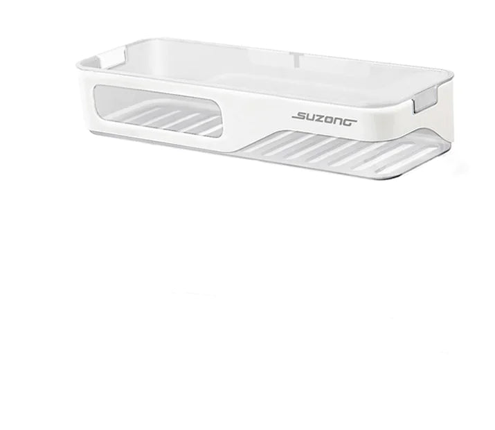 Wall-Mounted Bathroom Storage Rack Without Drilling