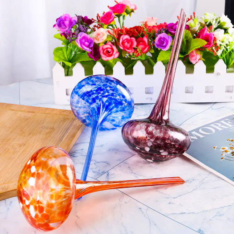 Self-Watering Glass Bulbs with Adjustable Control Valve